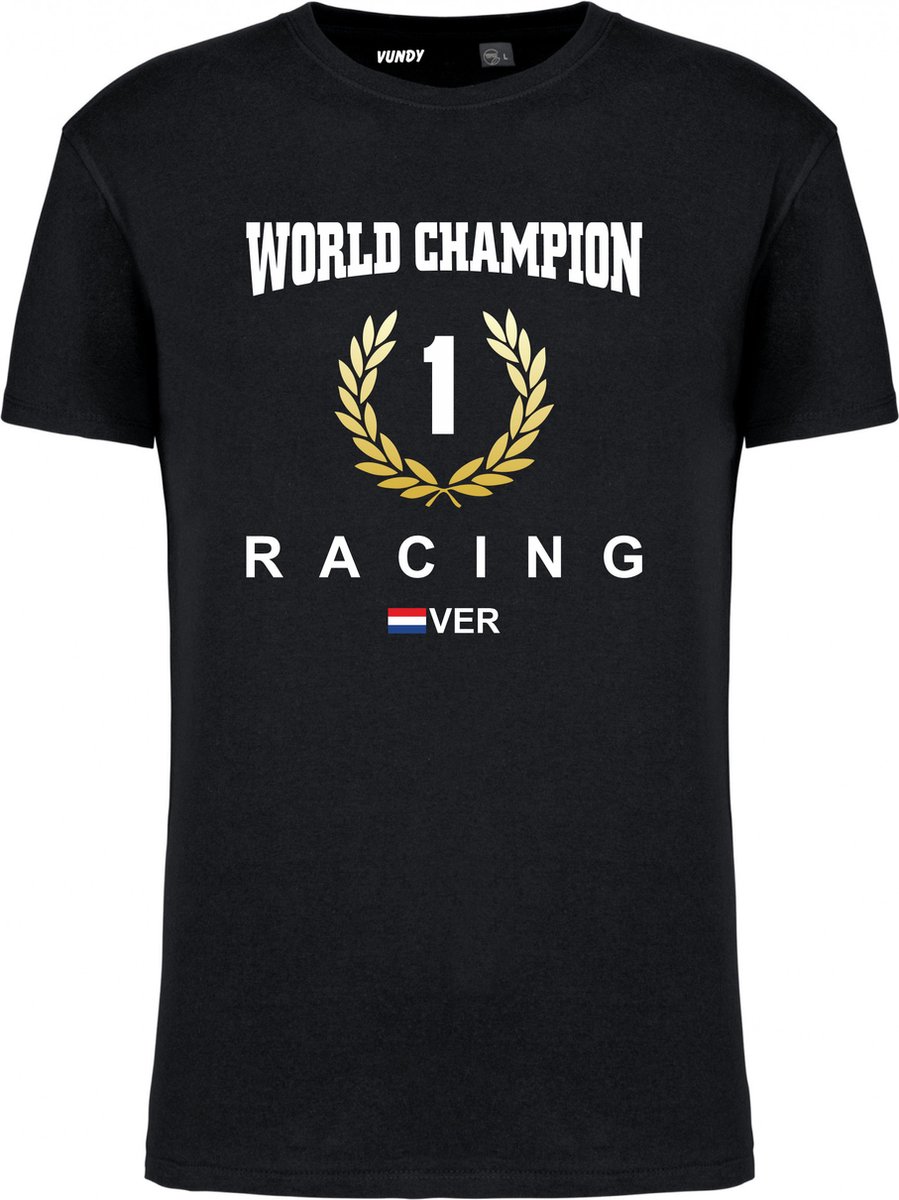 T-shirt kinderen krans World Champion 2022 | Max Verstappen / Red Bull Racing / Formule 1 Fan | Wereldkampioen | Zwart | maat 68